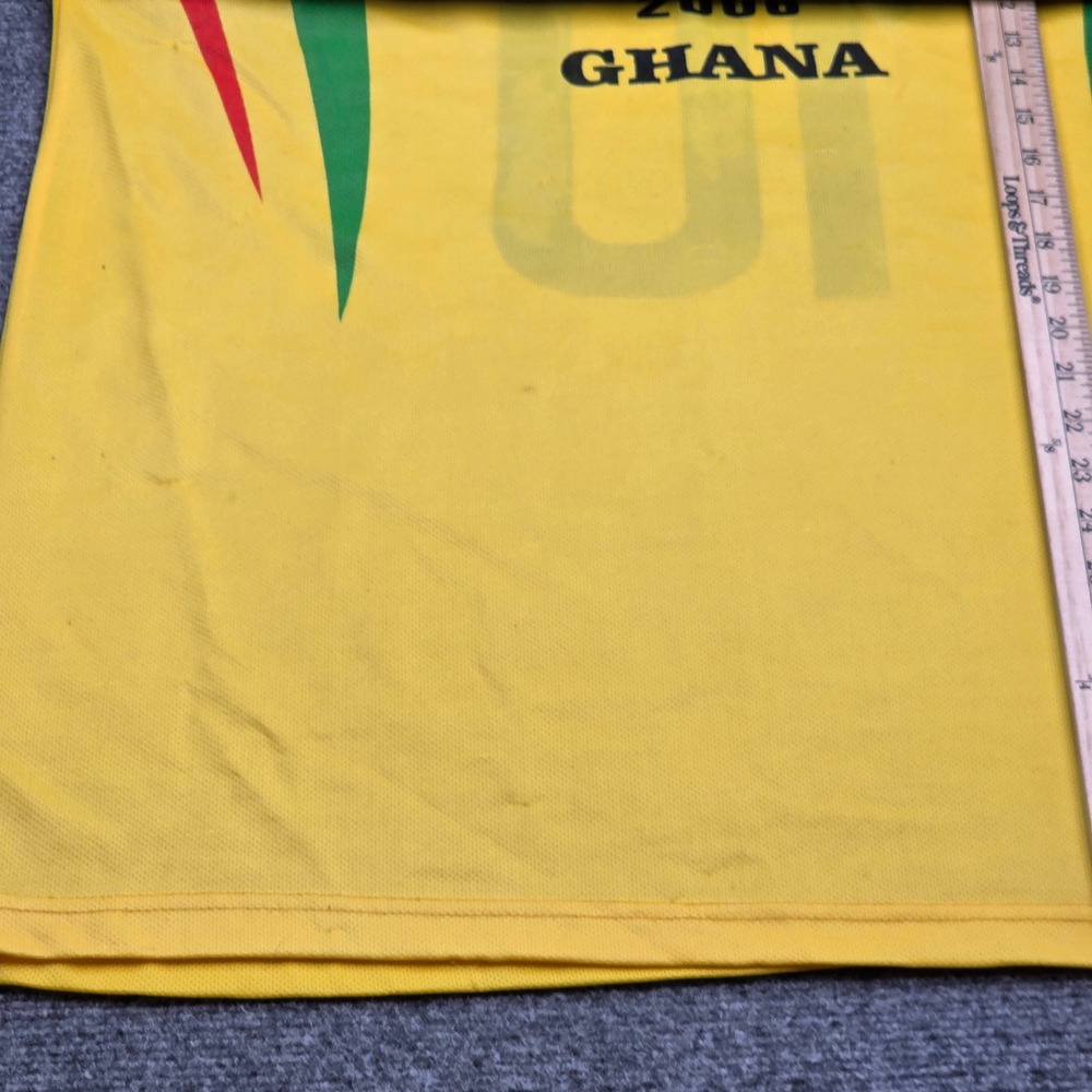 Vintage Ghana 2006 World Cup Soccer Jersey Adidas Stephen Appiah #10 Yellow XL - Picture 5 of 8